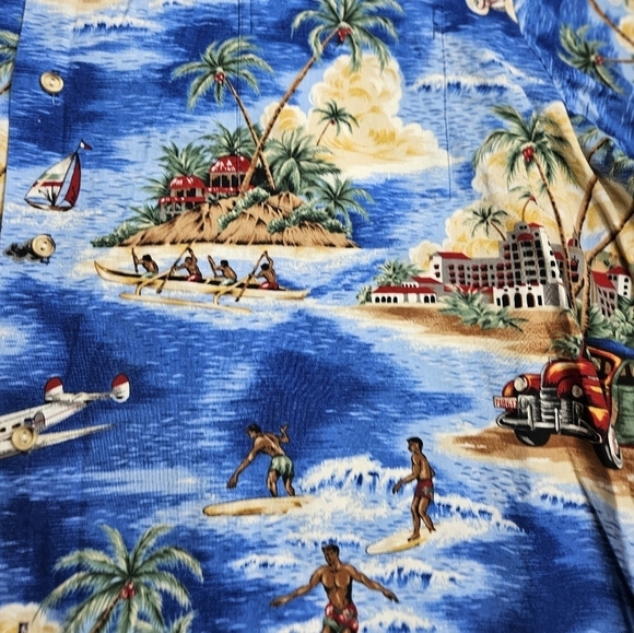 RJC Made in Hawaii Men's 4XL Tropical Button Down Shirt Surfers - Picture 4 of 10